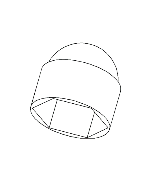 Cache écrou hexagonal en polyéthylène blanc pour vis tête H en M10 clé de  17 - Boîte de 100