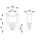 PASSE CABLE ETROIT CLIP - HPCEC01-02