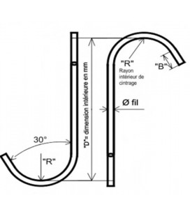 CROCHETS POUR PEINTURE ACIER - HC 90°
