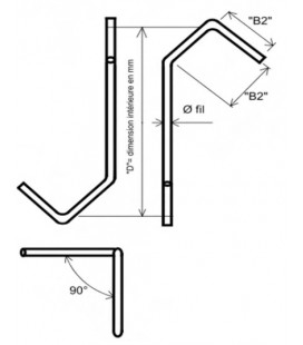 CROCHETS POUR PEINTURE ACIER - HV 90°