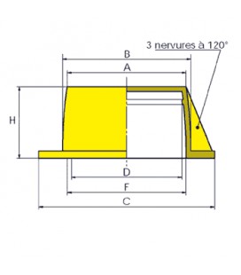 CAPE ET BOUCHON  À NERVURES - B011