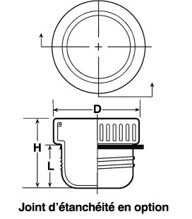 Bouchon fileté pour raccord évasé AN/JIC 37° et port à filetage droit - NASP