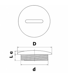 BOUCHON OBTURATEUR FILETE POUR PRESSE ETOUPE PG-OFPE-PG