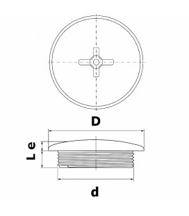 BOUCHON OBTURATEUR FILETE POUR PRESSE ETOUPE M12 à M63-OFPE