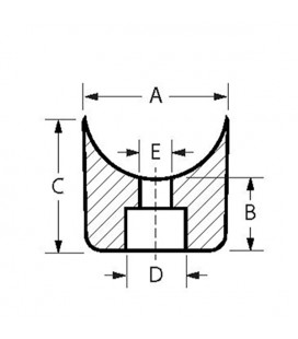 Butée à visser droite pour tube Ø25 PVC - BUTPIC