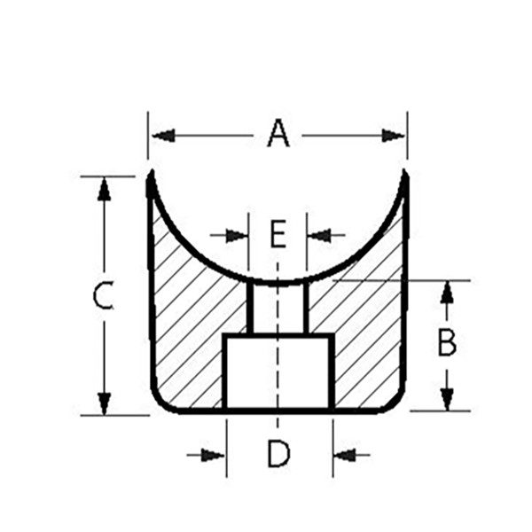 Butée à visser droite pour tube Ø25 PVC - BUTPIC