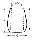 Embout enveloppant haut bombé Ø6 PVC Noir - EERB