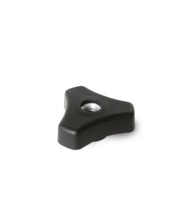 Volant de serrage 3 branches débouchant avec insert métal – VBNE